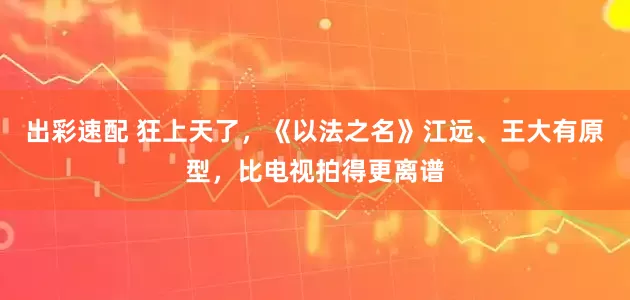 出彩速配 狂上天了，《以法之名》江远、王大有原型，比电视拍得更离谱