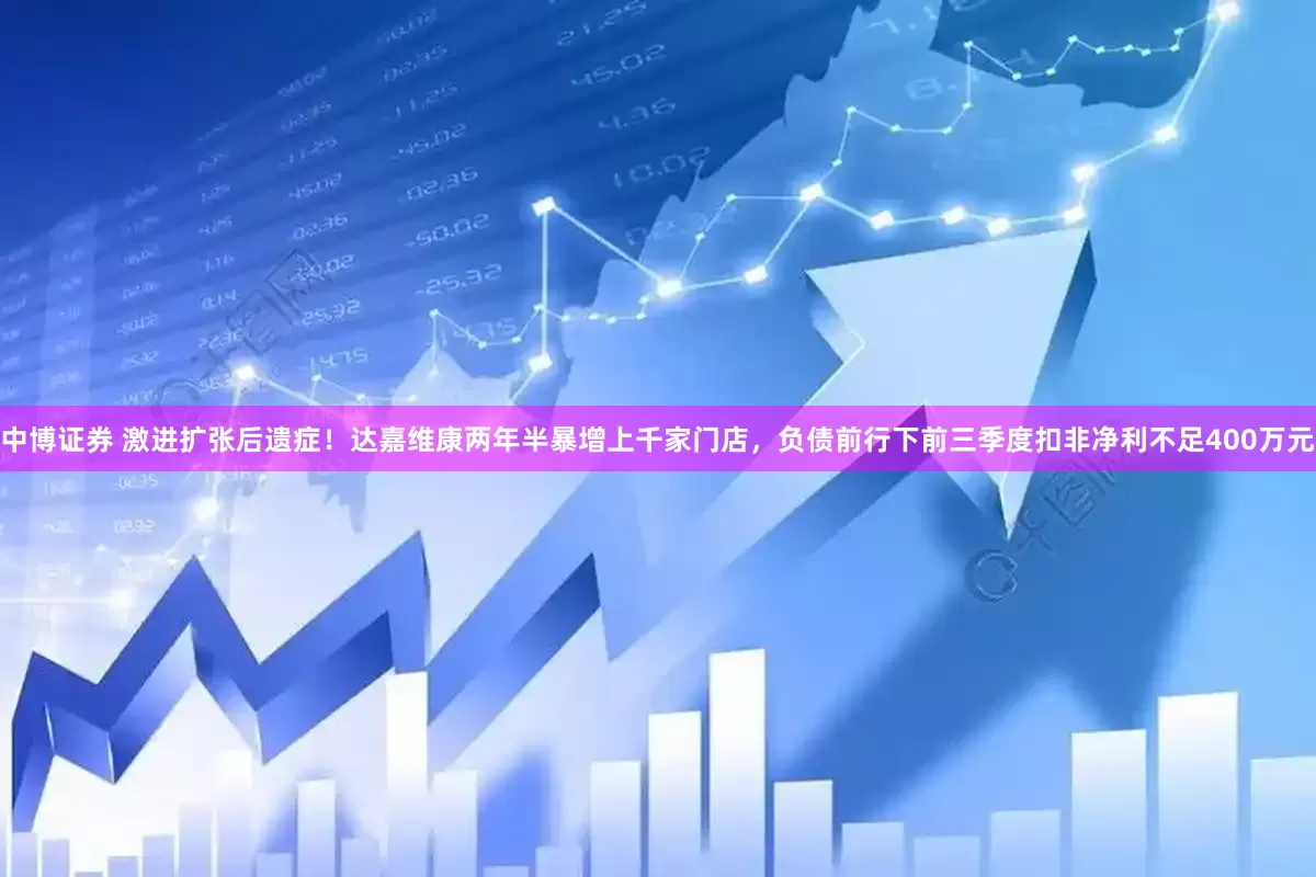 中博证券 激进扩张后遗症！达嘉维康两年半暴增上千家门店，负债前行下前三季度扣非净利不足400万元